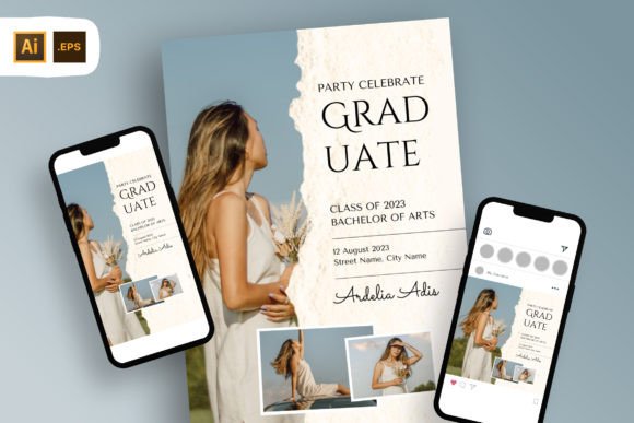 Download Scrap Graduation Party Invitation Flyer - Party Collection